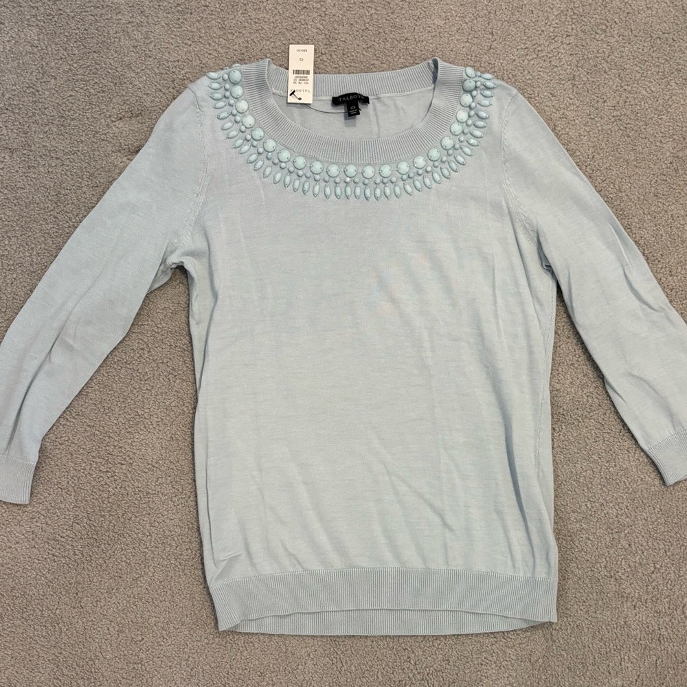Talbots Light Blue Sweater Size XS NWT